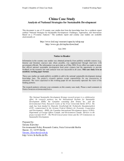 China Case Study - International Institute for Sustainable Development