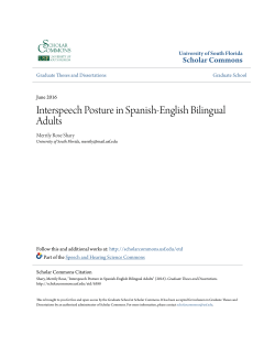 Interspeech Posture in Spanish-English Bilingual Adults