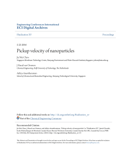 Pickup velocity of nanoparticles - ECI Digital Archives