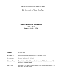 James Prioleau Richards - Thomas Cooper Library