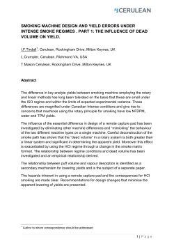 smoking machine design and yield errors under intense smoke