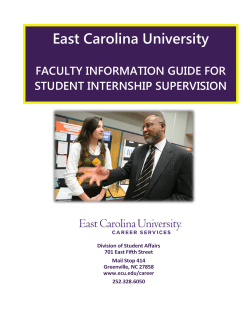 Faculty Information Guide for Student Internship