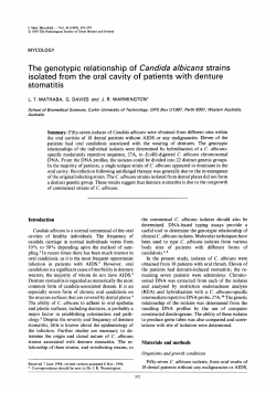 The genotypic relationship of Candida albicans strains isolated from
