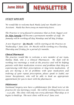 staff update - Eastmead Surgery