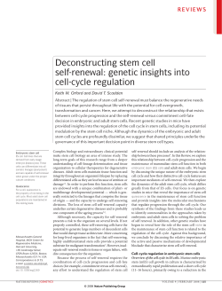 Deconstructing stem cell self-renewal: genetic insights into cell