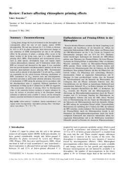 Review: Factors affecting rhizosphere priming effects