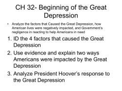 CH 32- Beginning of the Great Depression