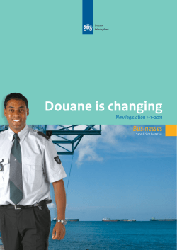 Douane is changing - Belastingdienst/Caribisch Nederland