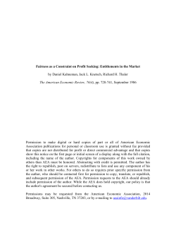 Fairness as a Constraint on Profit Seeking