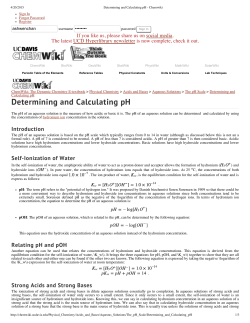 Determining and Calculating pH - Chemwiki