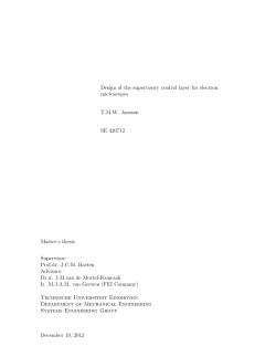 Design of the supervisory control layer for electron microscopes