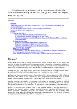 document - Comit&eacute; Consultatif National d`Ethique