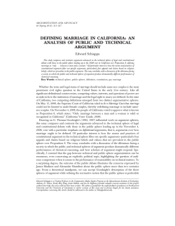 defining marriage in california: an analysis of