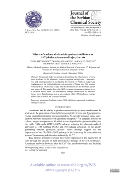 Effects of various nitric oxide synthase inhibitors on AlCl3