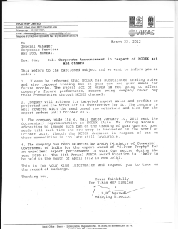 This refers to Lhe captioned subjec[ and we want to inform you as 1