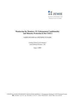 Monitoring the Monitors: EU Enlargement Conditionality and