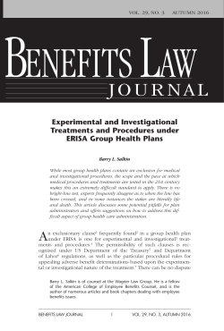 Experimental and Investigational Treatments