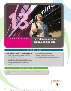 Payroll Accounting, Taxes, and Reports