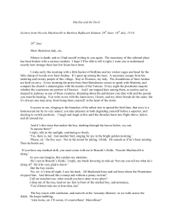 Machia and the Devil (Letters from Niccolo Machiavelli to Barbera