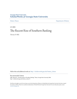 The Recent Rise of Southern Banking