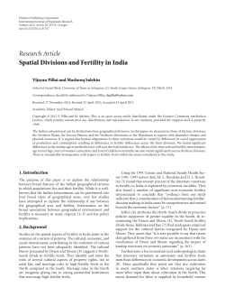 Spatial Divisions and Fertility in India