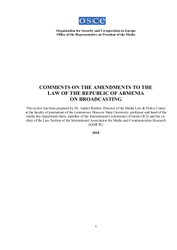 COMMENTS ON THE AMENDMENTS TO THE LAW OF THE