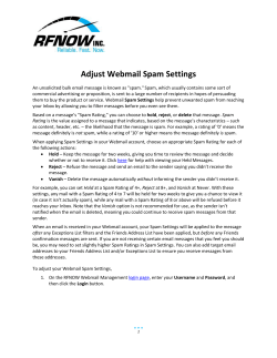 Adjust Webmail Spam Settings