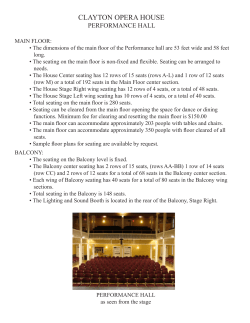 Floor Plans - Clayton Opera House