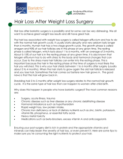 Hair Loss After Weight Loss Surgery