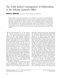 The Tenth Justice? Consequences of Politicization in the