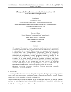 A Comparative Study between Accounting Standards of Iran with