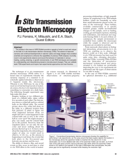 In Situ Transmission Electron Microscopy