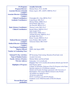 PA Program Profiles - Pennsylvania Society of Physician Assistants