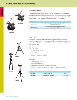 Saddle Machines and Pipe Stands