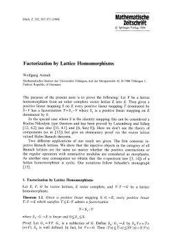 Factorization by lattice homomorphisms