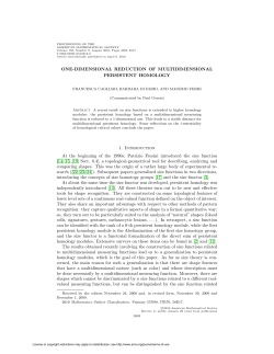 ONE-DIMENSIONAL REDUCTION OF MULTIDIMENSIONAL