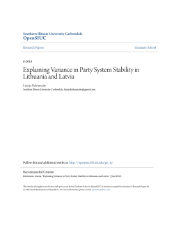 Explaining Variance in Party System Stability in