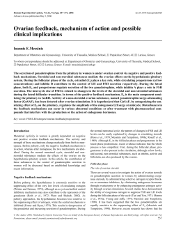 Ovarian feedback, mechanism of action and possible clinical