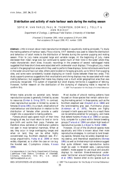 Distribution and activity of male harbour seals during the mating