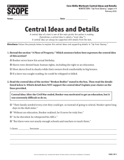 Central Ideas and Details