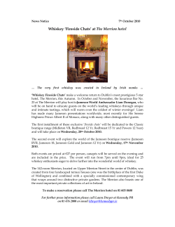 Whiskey `Fireside Chats` at The Merrion hotel