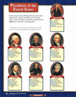 Presidents of the United States . . . . . . . . . . . 840