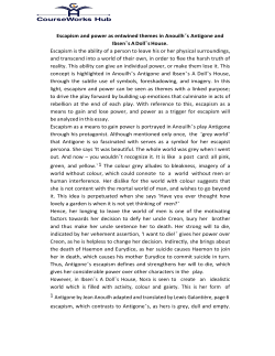 Escapism and power as entwined themes in Anouilhˇs Antigone and