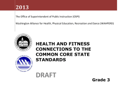 Health and Fitness Connections to the Common Core State