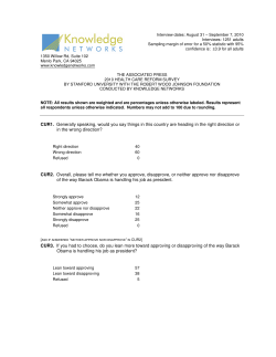 CUR1. Generally speaking, would you say things in this country are