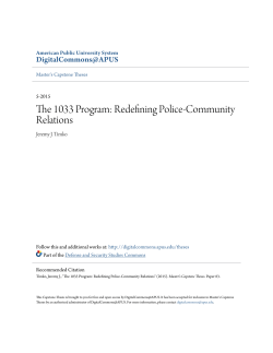 The 1033 Program: Redefining Police