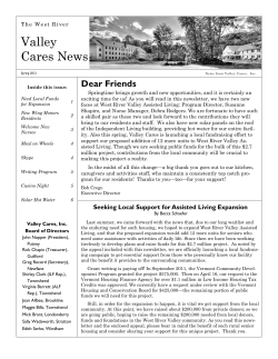 Valley Cares Newsletter