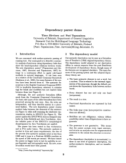 Dependency parser demo