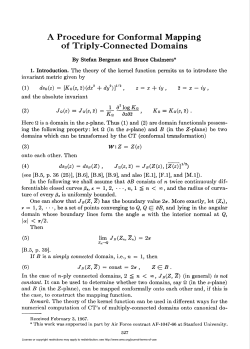 A Procedure for Conformai Mapping of Triply