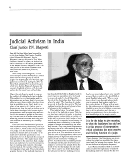 Judicial Activism in India